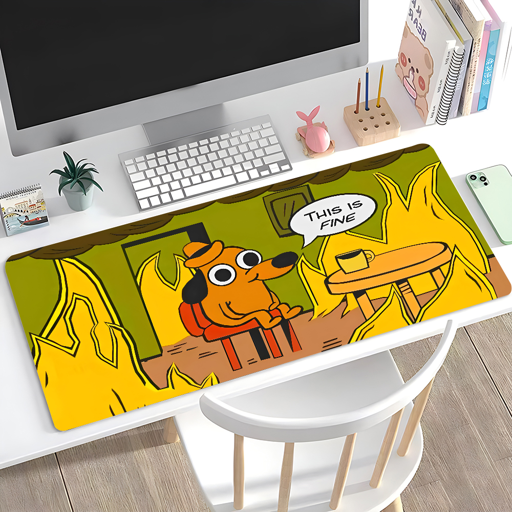Laptop Accessories Mouse - This Is Fine Dog Dachshund Mousepad