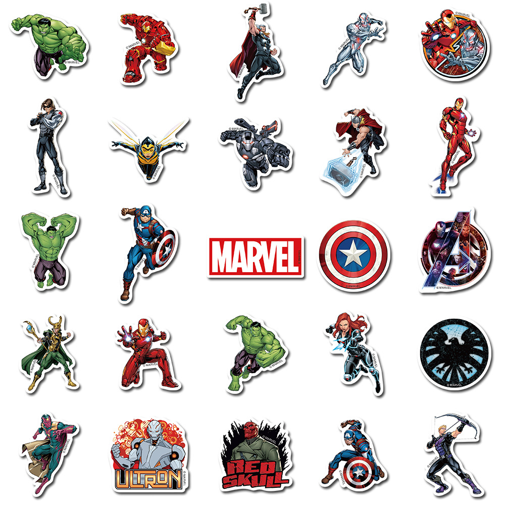 New 50pcs Marvel Stickers Anim - Laptop Accessories Gifts For Men reseña y precio