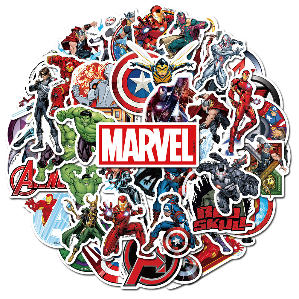 New 50pcs Marvel Stickers Anim - Laptop Accessories Gifts For Men reseña y precio
