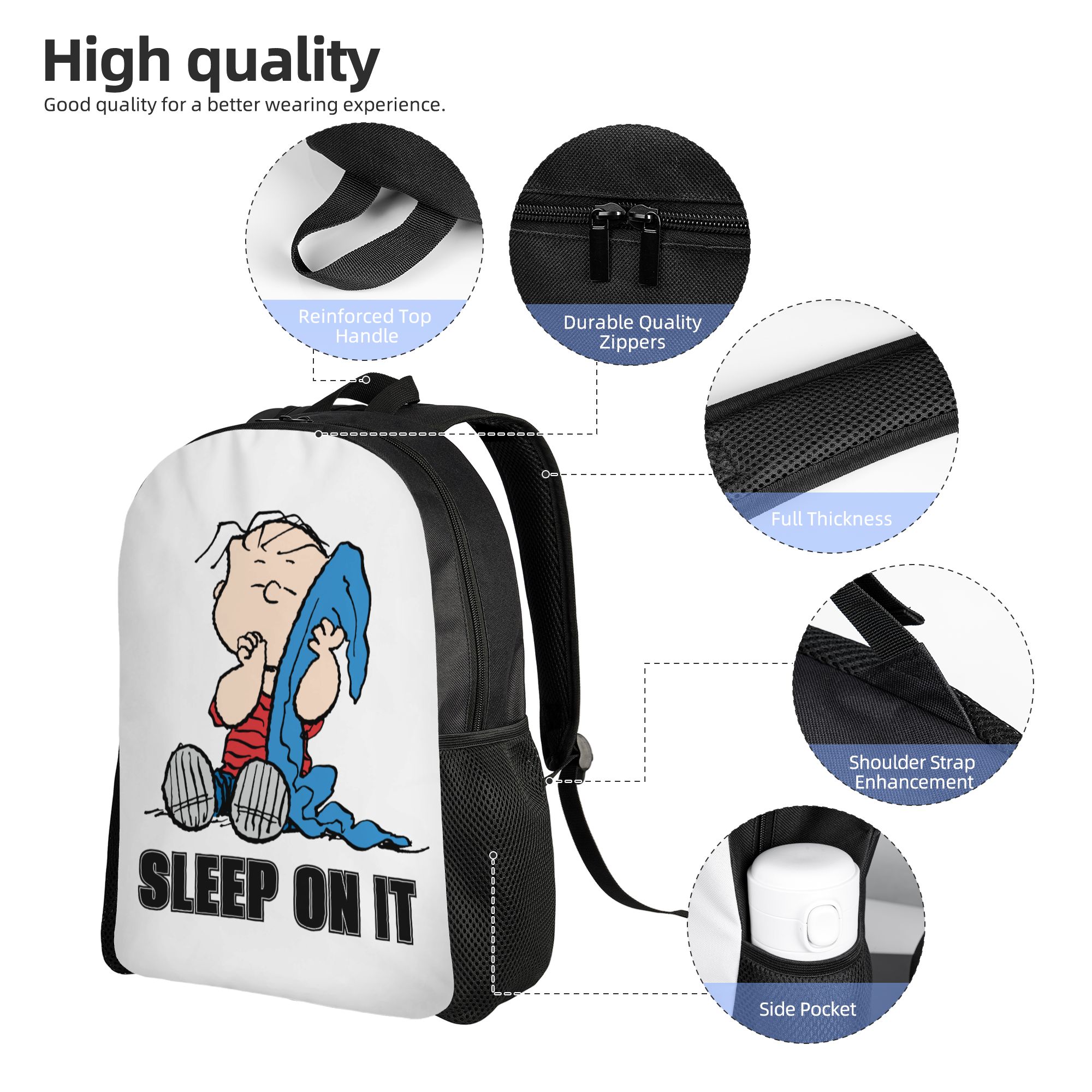 Snoopy Peanuts Linus & Backpac - Laptop Accessories Gifts For Men reseña y precio