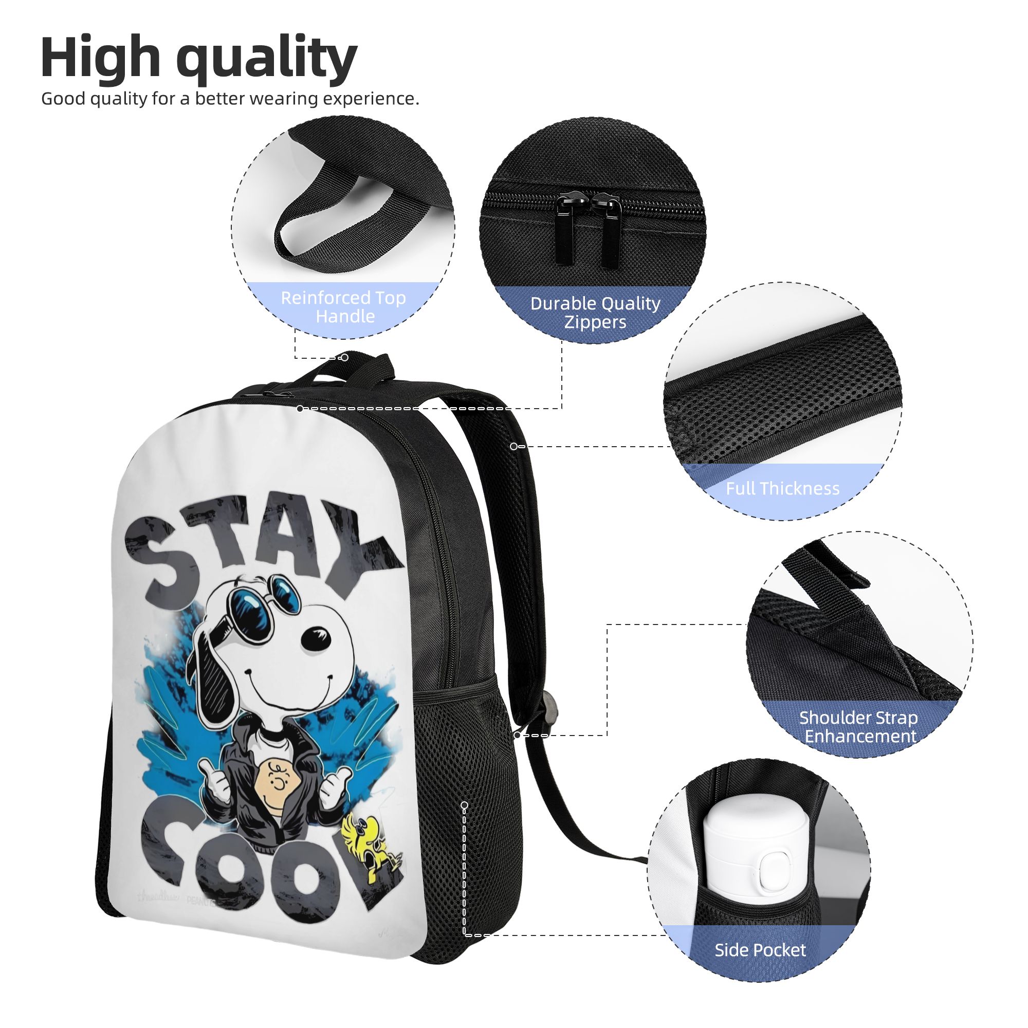 Snoopy Cool Backpack for Men W - Laptop Accessories Gifts For Men reseña y precio