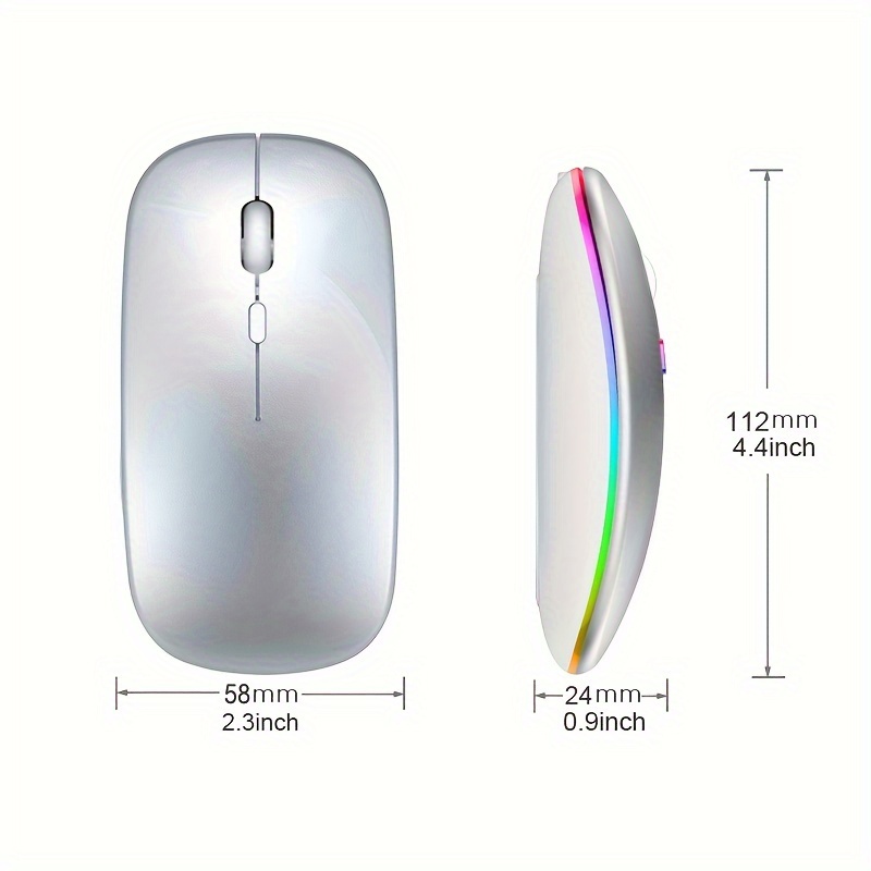 Wireless Mouse RGB Rechargeabl - Laptop Accessories Mouse reseña y precio
